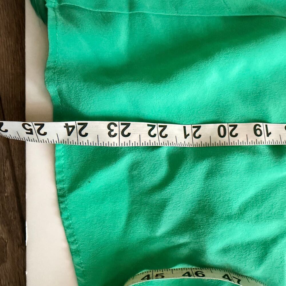Daniel Rainn Green Silk Cap Sleeve Blouse - Size Unknown - Picture 7 of 7